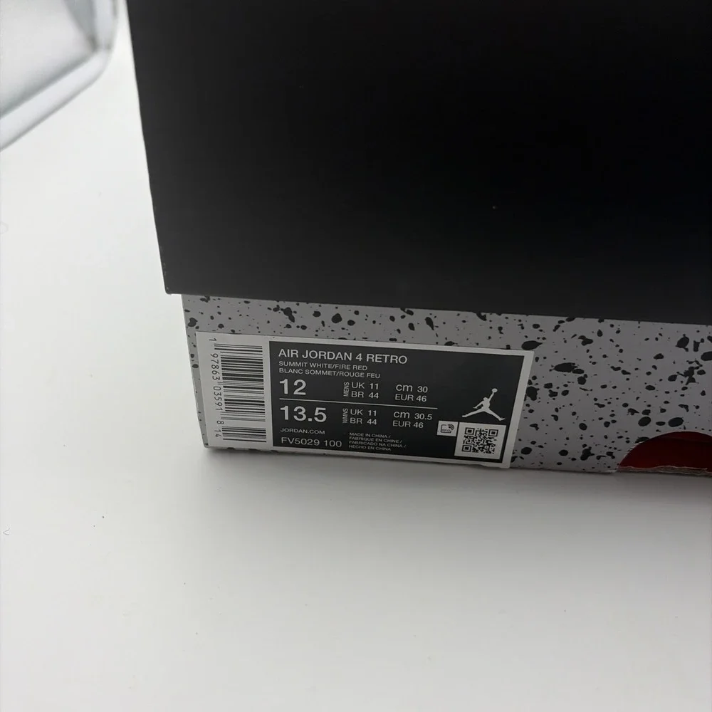 Size 12 - Air Jordan 4 Retro OG 2025 White Cement (FV5029-100)